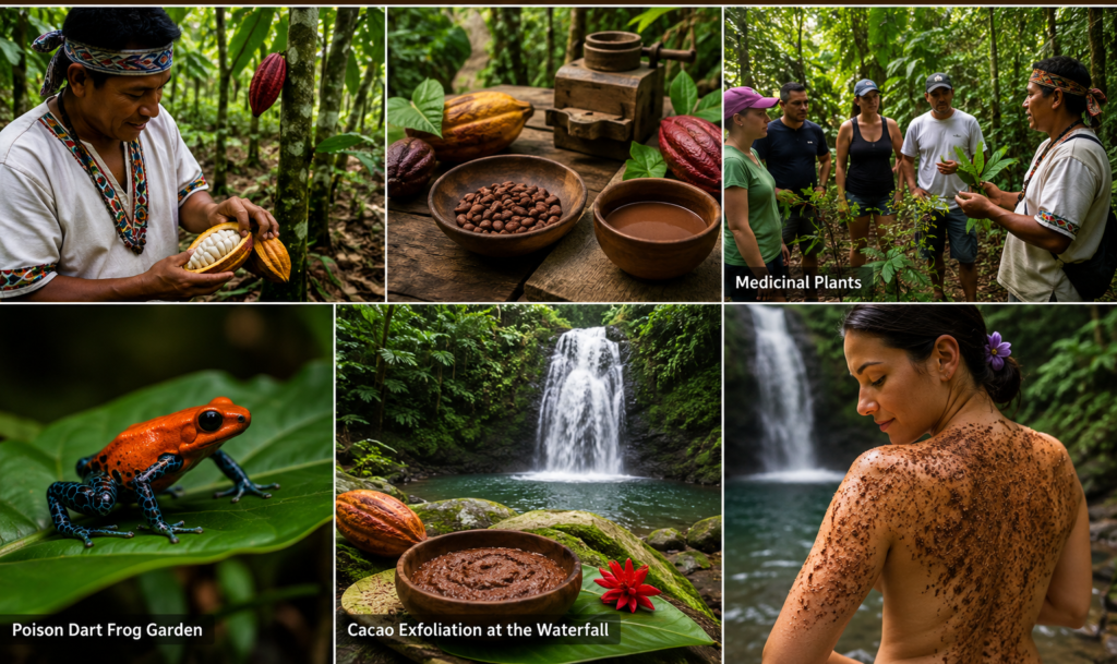 Cacao + Bribri culture + nature + wellness + gentle adventure